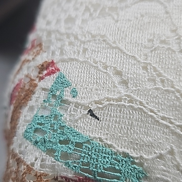 Everly Off White Lace Dress with Inkat Pattern; Size Large - Picture 9 of 9